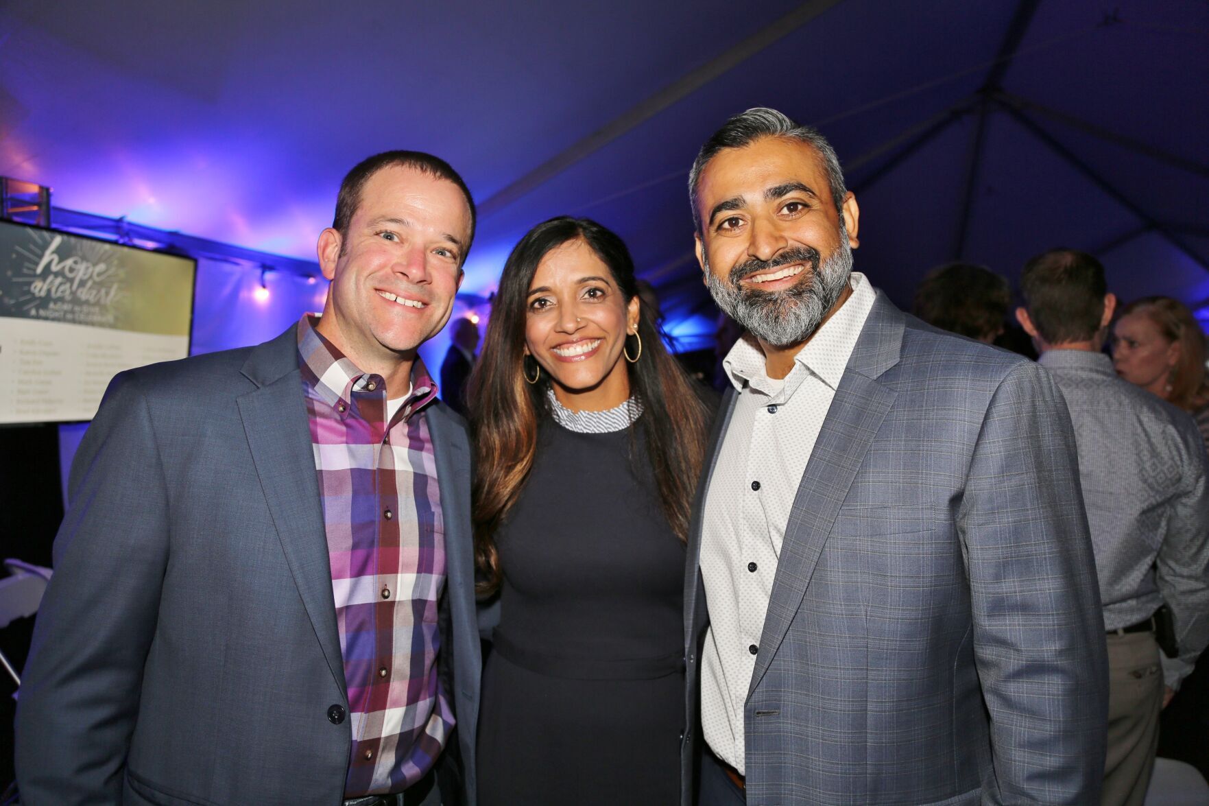 Justin Woodard, Priyal and Bhavik Patel